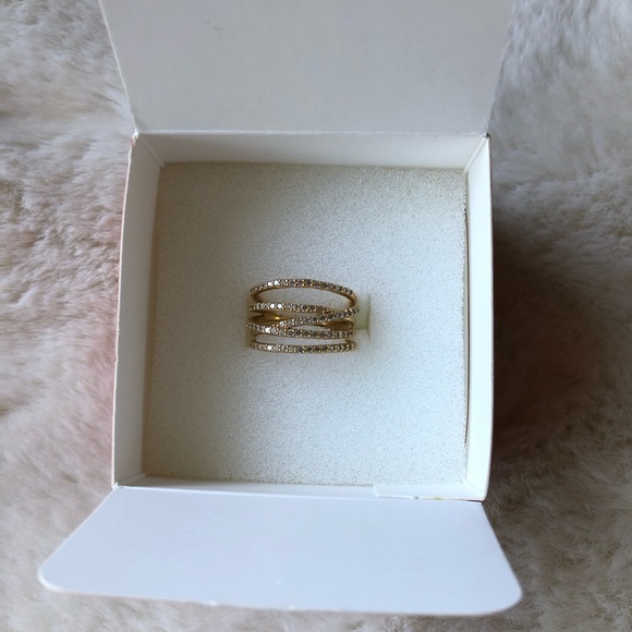 Stellar Pavé Ring Gold Size 6 - Picture 4 of 10